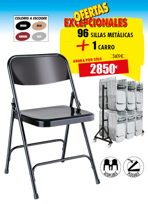 96 SILLAS METÁLICAS Y 1 CARRO