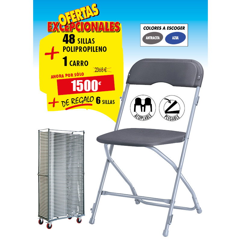 54 SILLAS MULTIUSOS PRADO + 1 CARRO