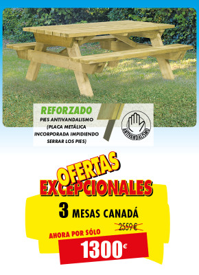 3 MESAS DE MADERA CANADÁ