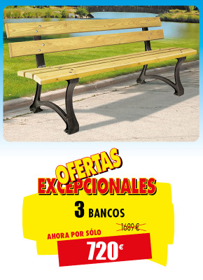 3 BANCOS MALU DE MADERA DE PINO