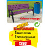 3 BANCOS PARA PLAZAS Y 1 PAPELERA TOSCANA