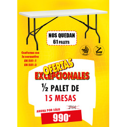 15 MESAS DE POLIETILENO...