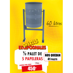 5 PAPELERAS METÁLICA BOLOÑA