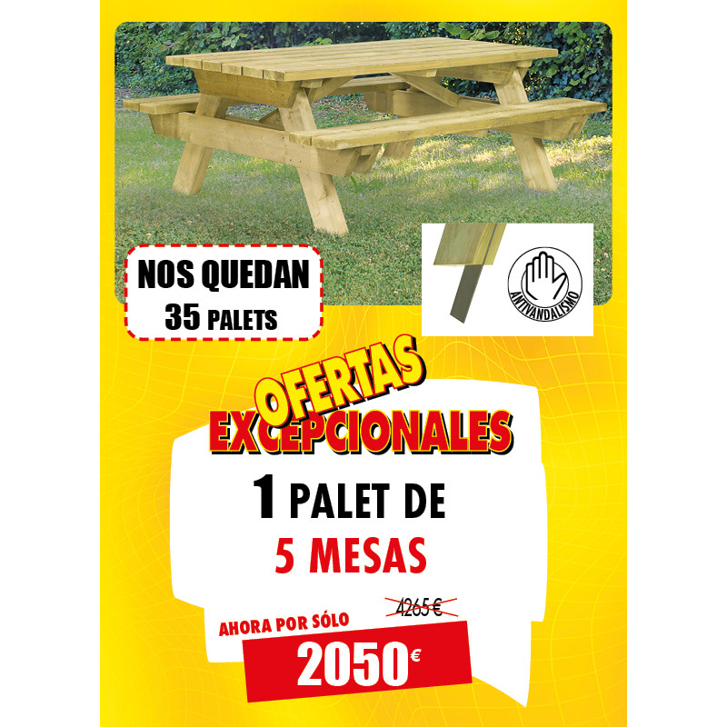 5 MESAS DE MADERA CANADÁ