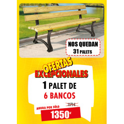 6 BANCOS MALU DE MADERA DE...
