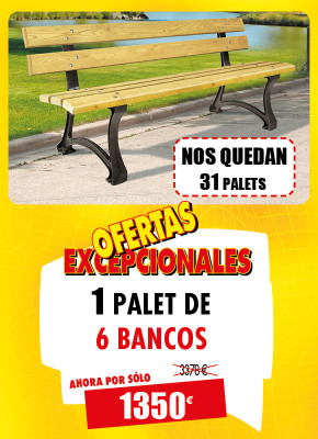 6 BANCOS MALU DE MADERA DE PINO