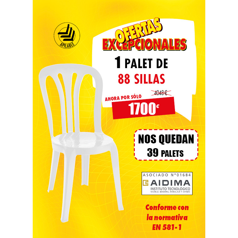 88 SILLAS INTERIOR O EXTERIOR GARROTXA