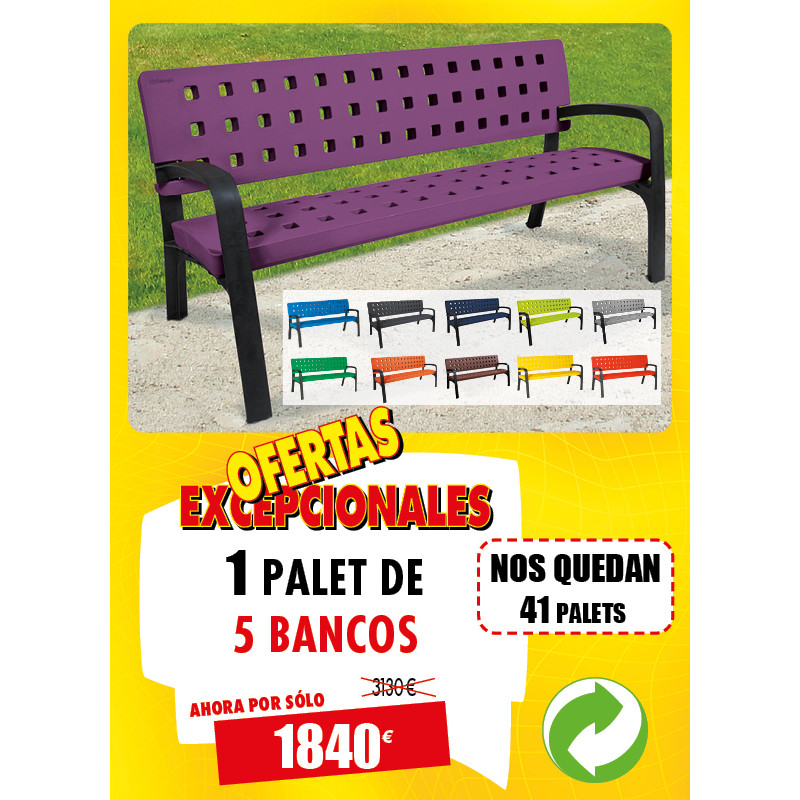 5 BANCOS PARA PLAZAS TOSCANA