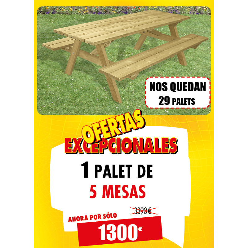 5 MESAS DE PICNIC CANADÁ ECO