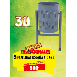 5 PAPELERAS METÁLICA BOLOÑA