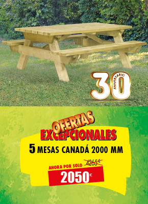 5 MESAS DE MADERA CANADÁ