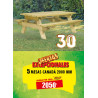 5 MESAS DE MADERA CANADÁ
