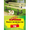 3 BANCOS MALU DE MADERA DE PINO