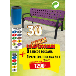 3 BANCOS PARA PLAZAS + 1...