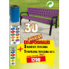 3 BANCOS PARA PLAZAS + 1 PAPELERA TOSCANA