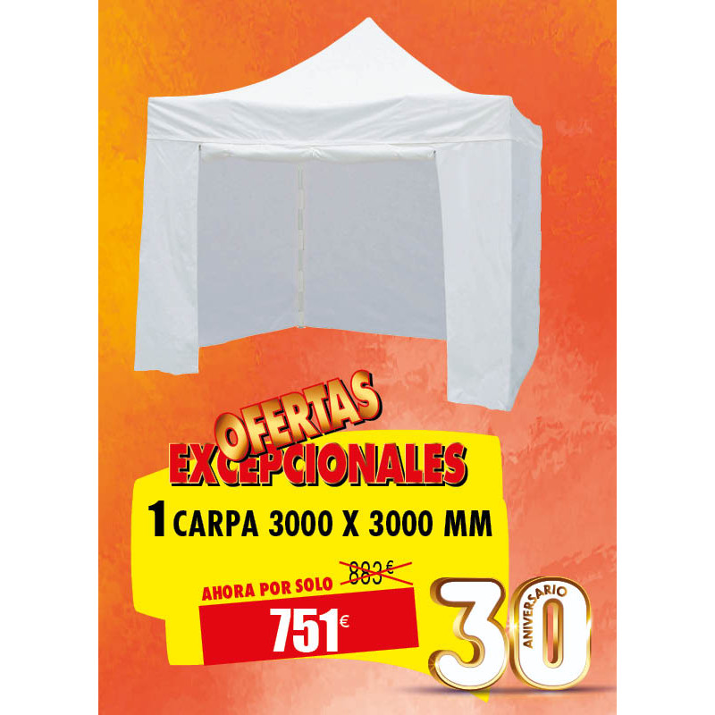1 CARPA PLEGABLE FIESTA 3 X 3 M PRECIO DE CHOQUE