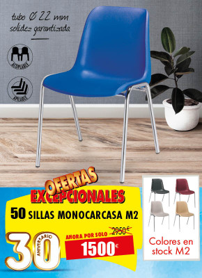 50 SILLAS APILABLES MONOCARCASA M2
