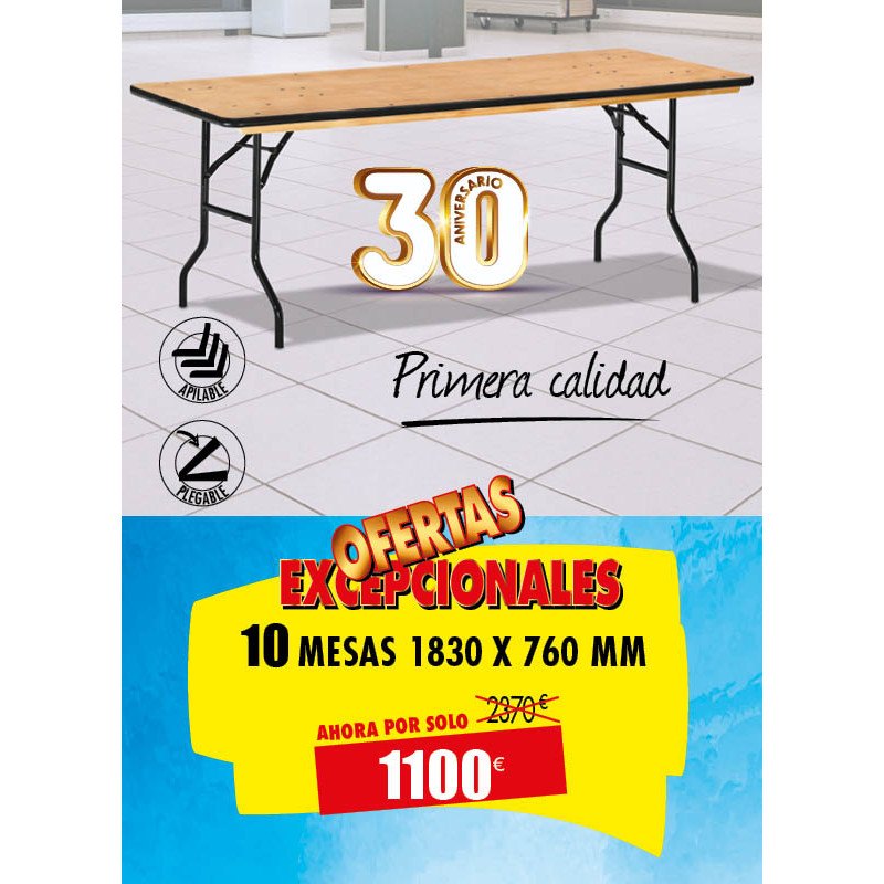10 MESAS MULTISERVICIOS APILABLES