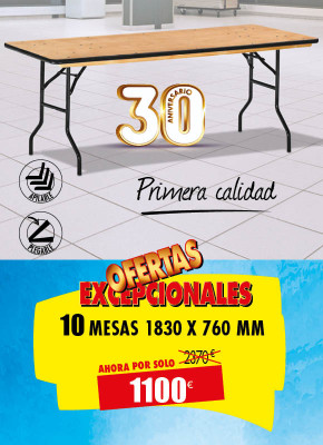 10 MESAS MULTISERVICIOS APILABLES