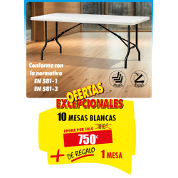 10 MESAS DE POLIETILENO...
