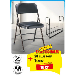 20 SILLAS PLEGABLES ROMA +...