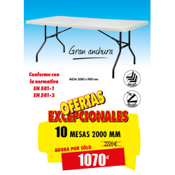 10 MESAS DE POLIETILENO...