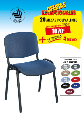 20 SILLAS POLIVALENTE + DE REGALO 4 SILLAS