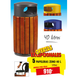 5 PAPELERAS PARA PARQUES ZENO
