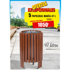 5 PAPELERAS PARQUE MARÍA