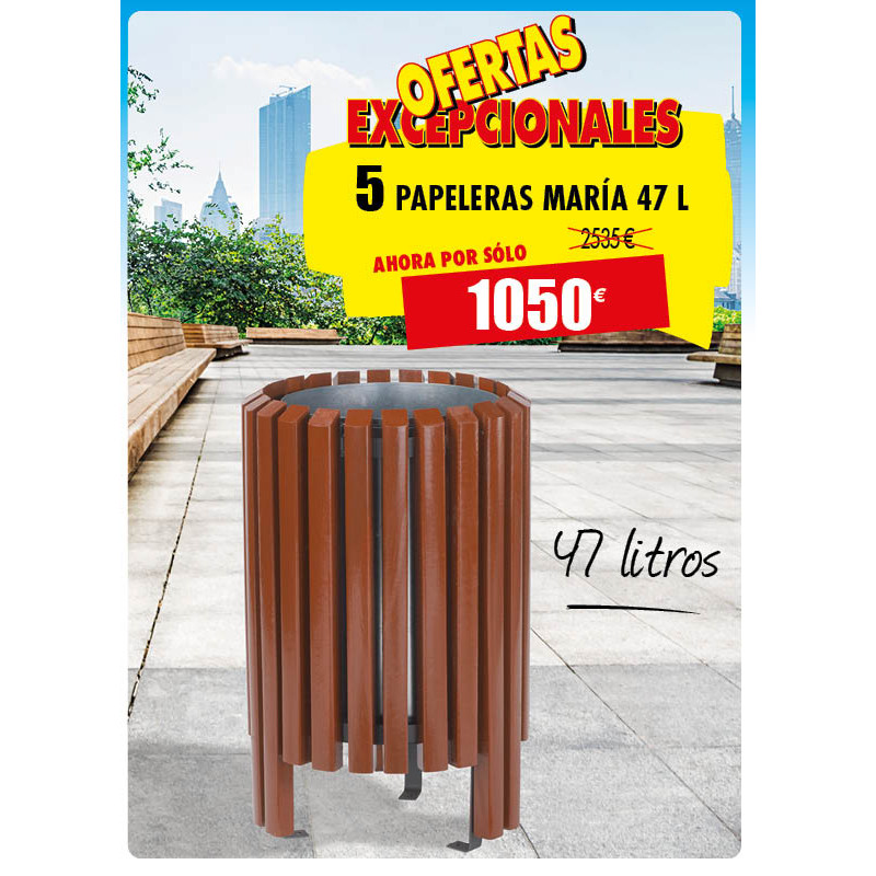 5 PAPELERAS PARQUE MARÍA