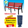 3 BANCOS PARA JARDINES ECOPLAST + 1 PAPELERA