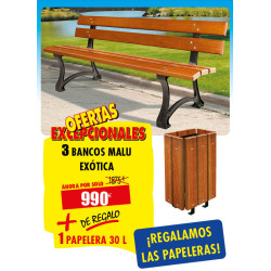 3 BANCOS PARA PARQUES MALU...