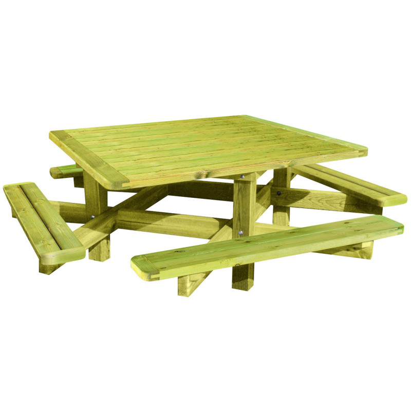 MESA PICNIC PARQUE VASCA CUADRADA