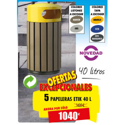 5 PAPELERAS RECICLADAS ETIK