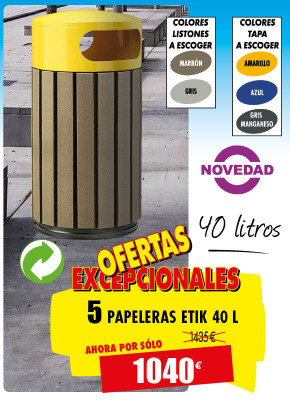 5 PAPELERAS RECICLADAS ETIK
