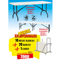 10 MESAS DE POLIETILENO +...