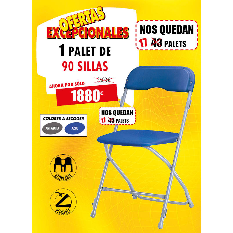 90 SILLAS PRADO PLEGABLES