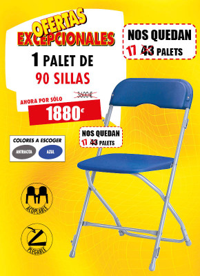 90 SILLAS PRADO PLEGABLES