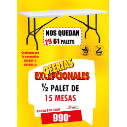 15 MESAS DE POLIETILENO...