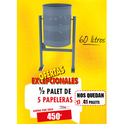 5 PAPELERAS METÁLICA BOLOÑA