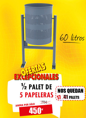 5 PAPELERAS METÁLICA BOLOÑA