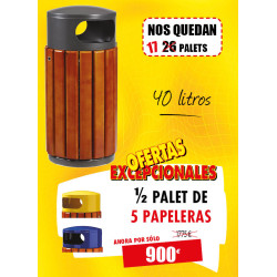 5 PAPELERAS PARA PARQUES ZENO