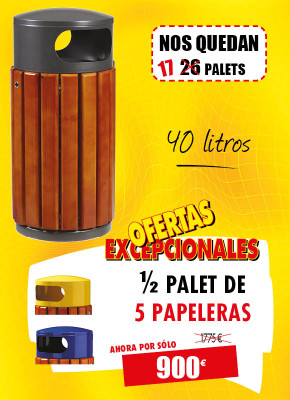 5 PAPELERAS PARA PARQUES ZENO