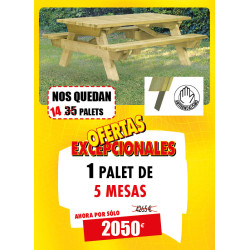 5 MESAS DE MADERA CANADÁ