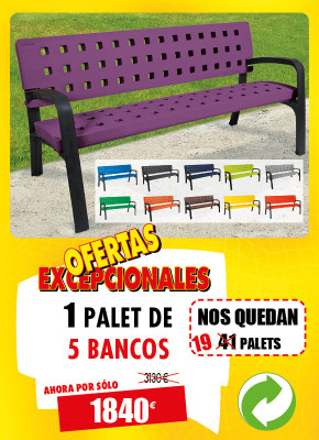 5 BANCOS PARA PLAZAS TOSCANA