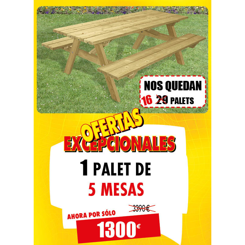 5 MESAS DE PICNIC CANADÁ ECO