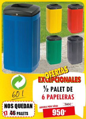 6 PAPELERAS URBANAS TOSCANA