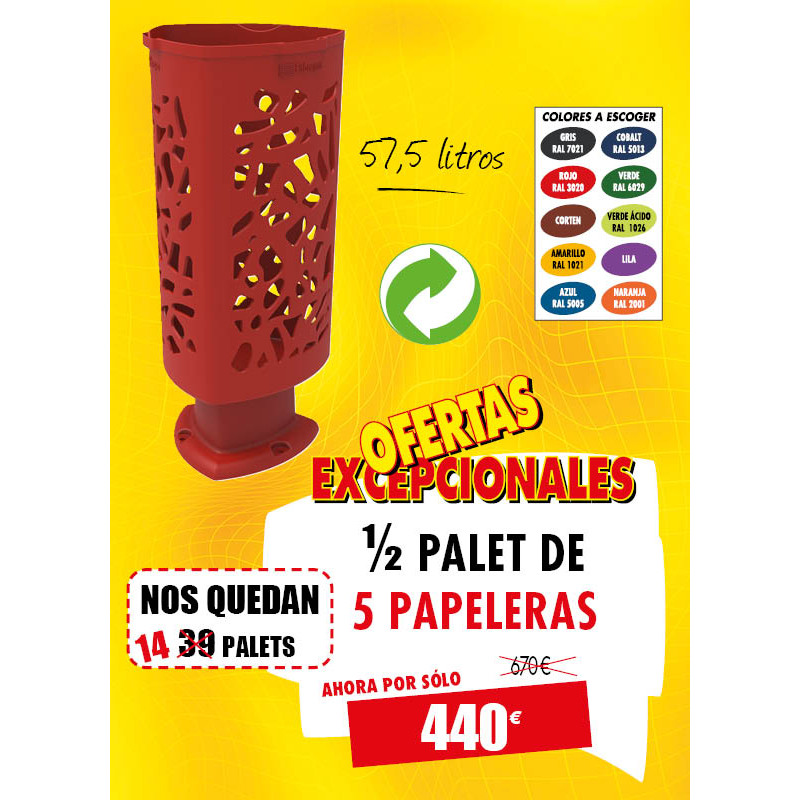 5 PAPELERAS DE CALLE SCUDERIA