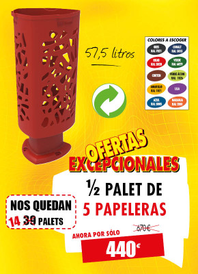 5 PAPELERAS DE CALLE SCUDERIA