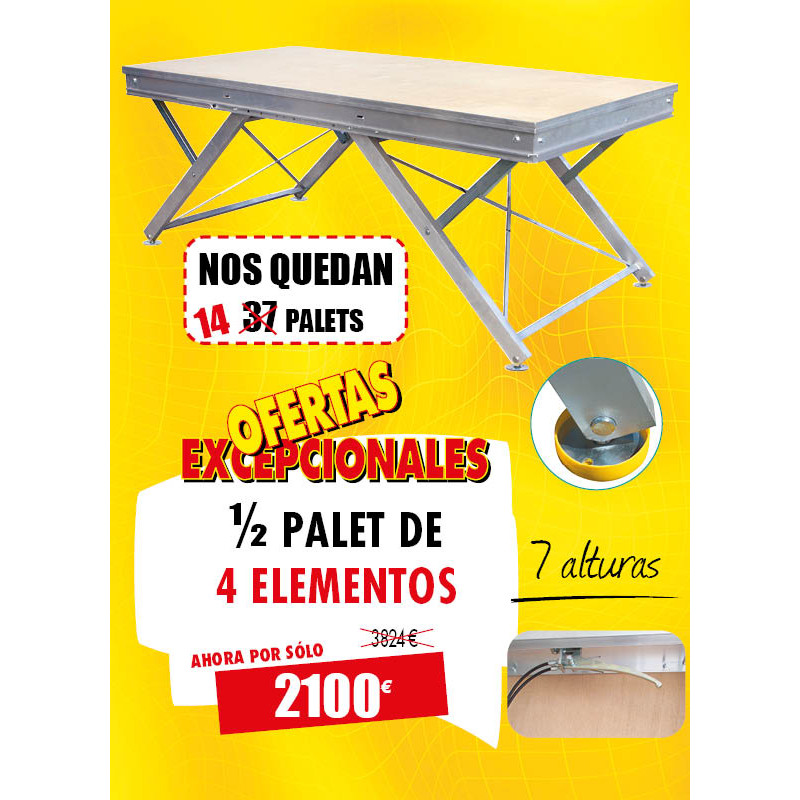 4 PODIOS ALTURA REGULABLE